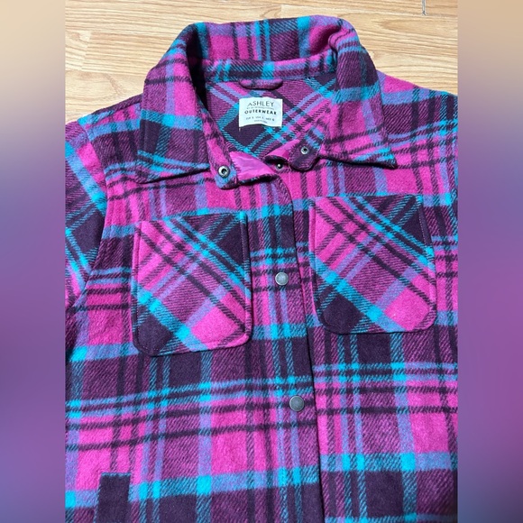 🏷️🏷️Ashley by 26 international outerwear sz L plaid shacket - Picture 3 of 9